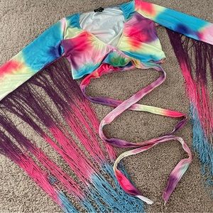 (SOLD) Rainbow Wrap Top